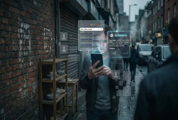 person phone confused street